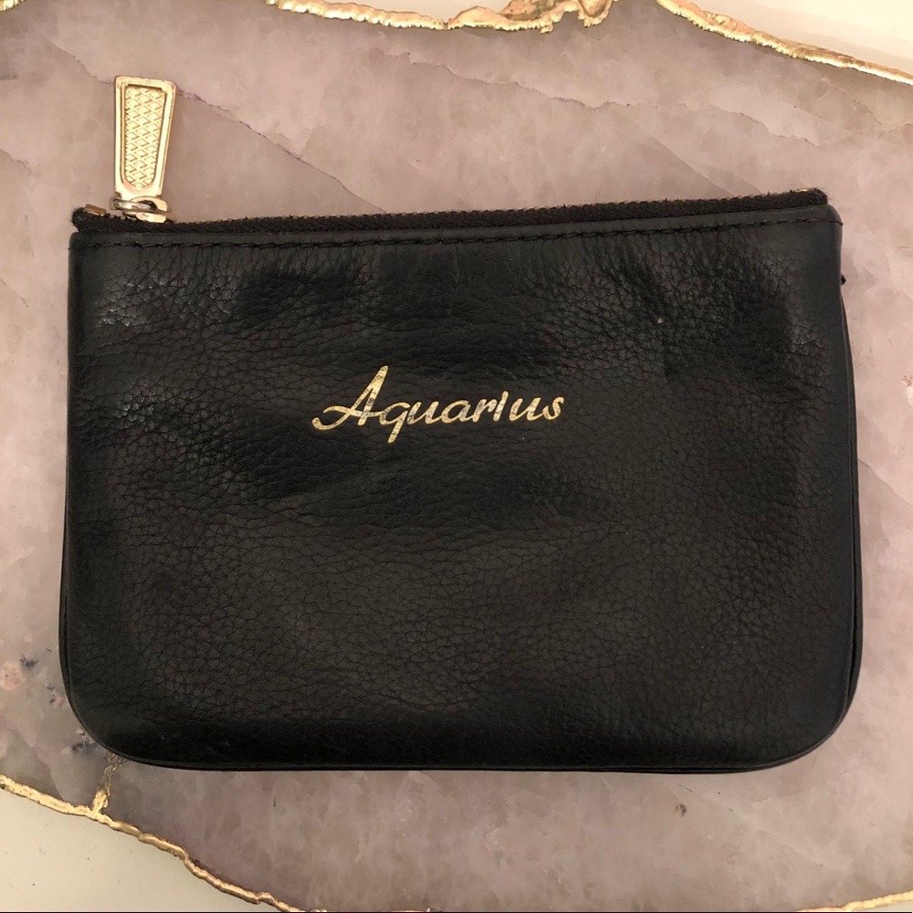 Rebecca Minkoff Aquarius Black Leather Coin Purse